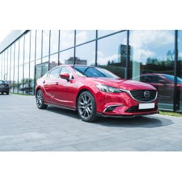 Накладки сплиттеры на пороги на Mazda 6 GJ рестайл